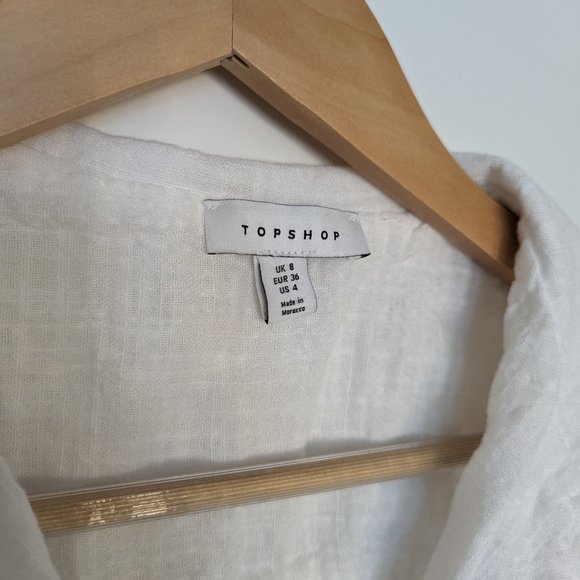 Topshop Lightweight Resort Crop Shirt - Picture 5 of 7